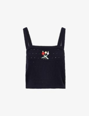 Perla Shoulder-Straps Wool Top by RIXO