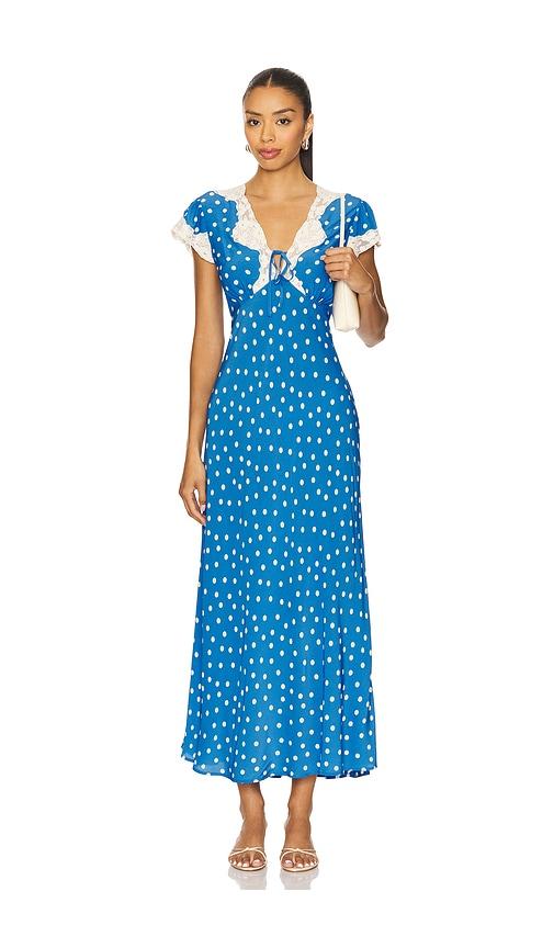 RIXO Amari Dress in Blue by RIXO
