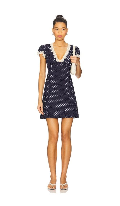 RIXO Cely Dress in Navy by RIXO