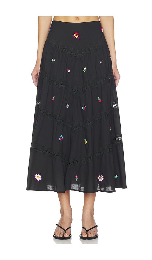 RIXO Sigrid Skirt in Black by RIXO