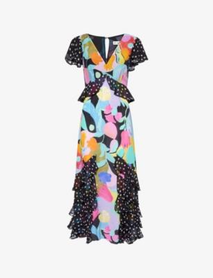 Thanvi Floral-Print Midi Dress by RIXO