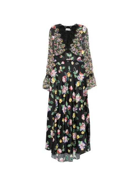 lace-detail floral-print maxi dress by RIXO
