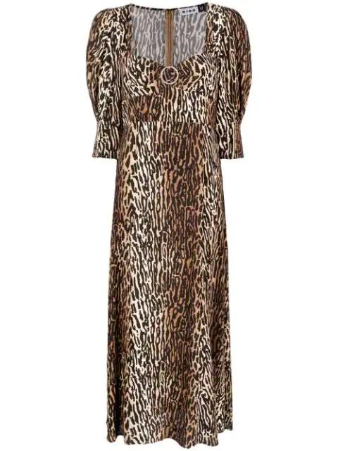 leopard-print midi dress by RIXO