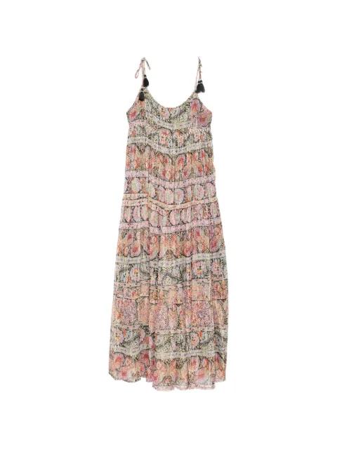 paisley-print tiered dress by RIXO
