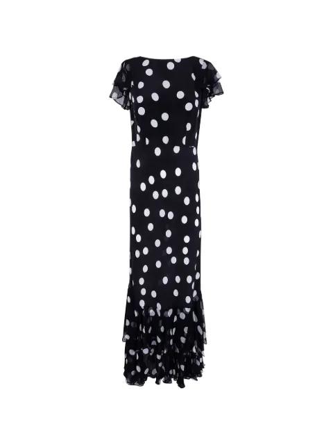 polka-dot pattern ruffled dress by RIXO
