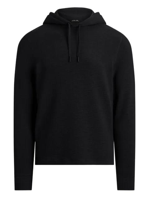 waffle-knit drawstring hoodie by RLX RALPH LAUREN