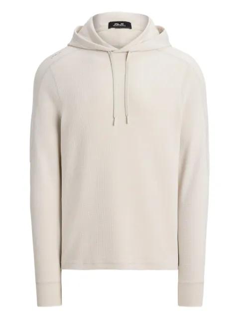 waffle-knit drawstring hoodie by RLX RALPH LAUREN
