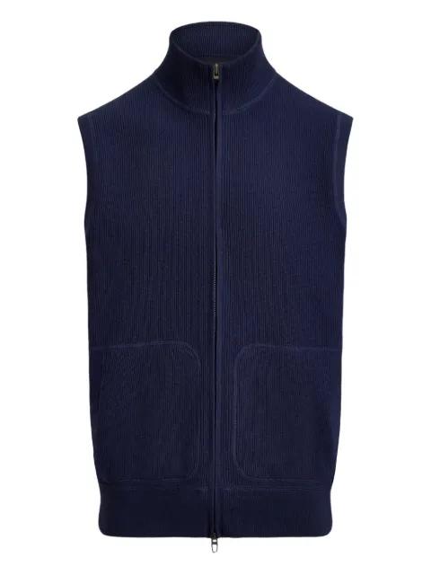 zip-up mock-neck vest by RLX RALPH LAUREN