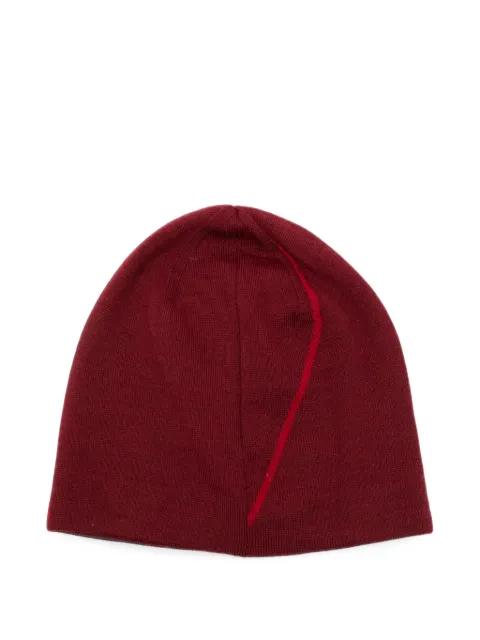 logo-intarsia beanie hat by ROA