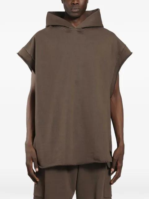 sleeveless jersey hoodie by ROADLESS