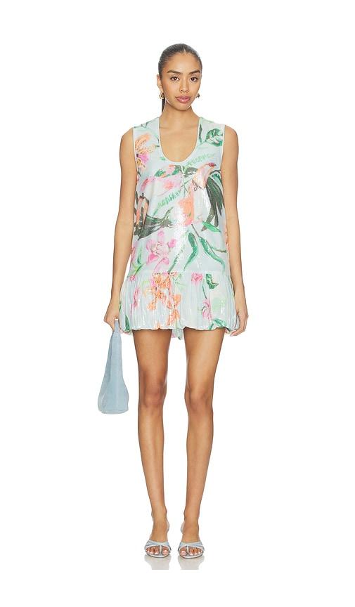 ROAME. Bambi Sequin Mini Dress in Baby Blue by ROAME.