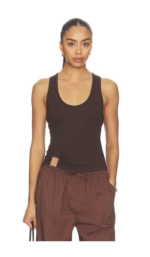 ROAME. Cody Rib Tank in Brown by ROAME.