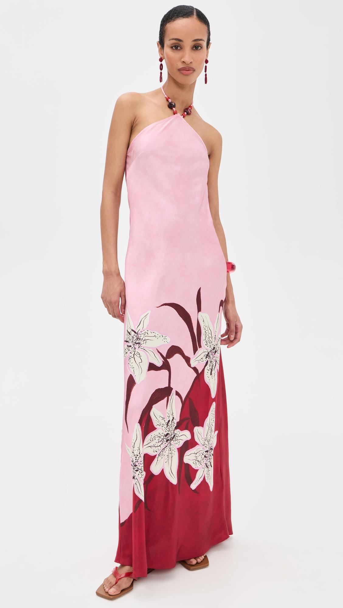 Tallulah Satin Halter Dress by ROAME