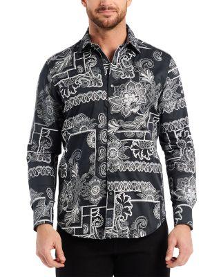 Arden Long Sleeve Woven Shirt by ROBERT GRAHAM