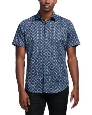 Bramston Medallion Short Sleeve Woven Shirt by ROBERT GRAHAM