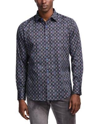 Bramston Printed Long Sleeve Button Front Shirt by ROBERT GRAHAM