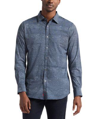 Doyer Long Sleeve Printed Knit Shirt by ROBERT GRAHAM