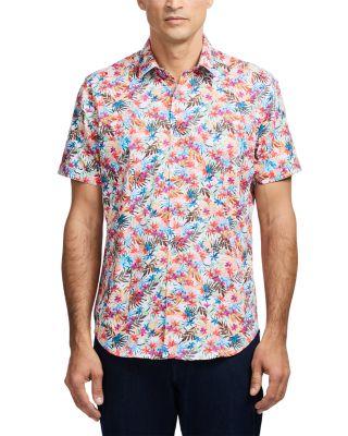 Floral Short Sleeve Woven Shirt by ROBERT GRAHAM