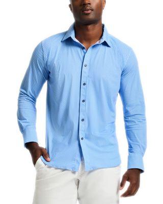 Leros Textured Long Sleeve Button Front Shirt by ROBERT GRAHAM