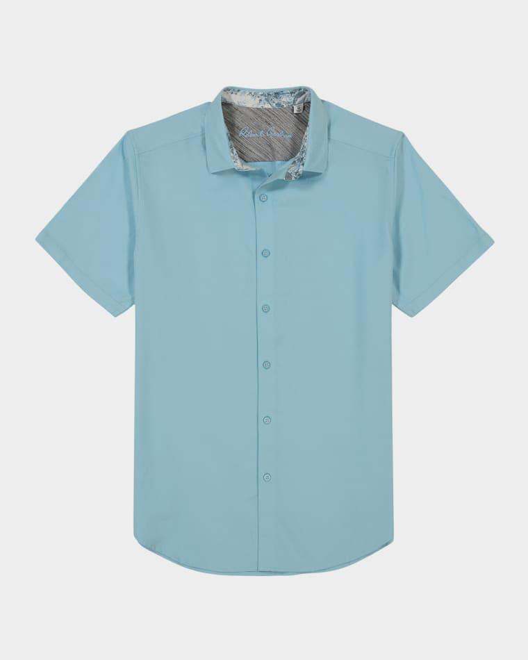 Men's Odyssey Jacquard Short-Sleeve Shirt by ROBERT GRAHAM