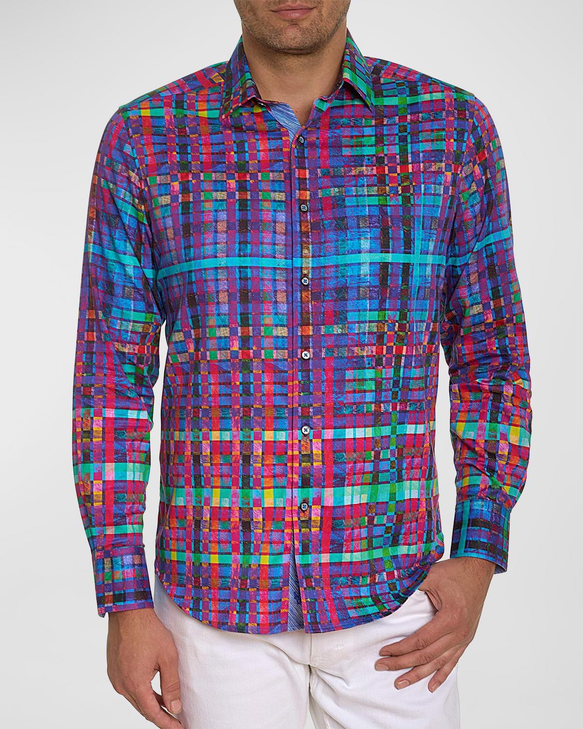 Men's Palladium Cotton-Stretch Sport Shirt by ROBERT GRAHAM