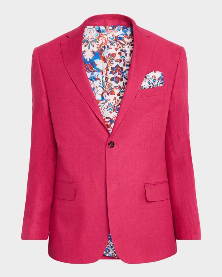 Men's Rempston Linen Single-Breasted Blazer by ROBERT GRAHAM