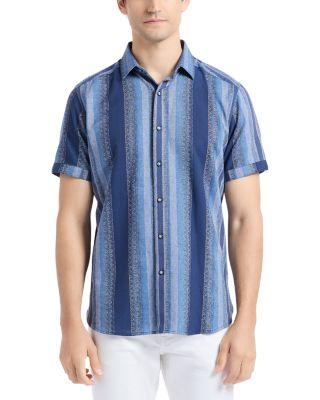 Pembroke Stripe Woven Shirt by ROBERT GRAHAM