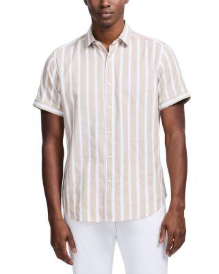 Preston Stripe Short Sleeve Woven Shirt by ROBERT GRAHAM