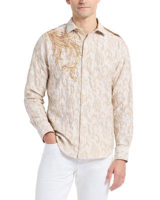 Pure Confidence Printed Long Sleeve Woven Shirt by ROBERT GRAHAM