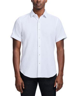 Reid Textured Short Sleeve Woven Shirt by ROBERT GRAHAM