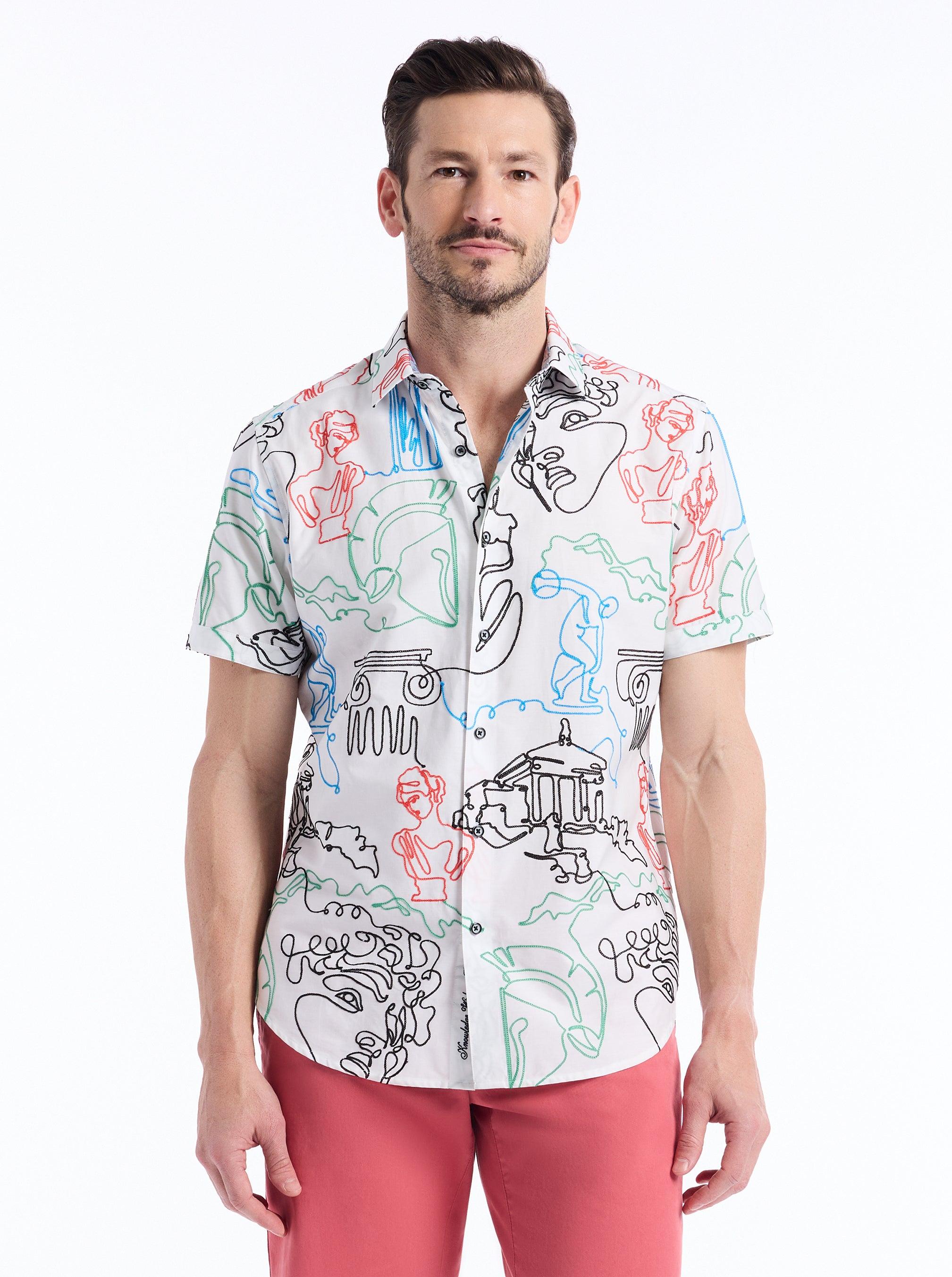 Robert Graham Aristotle Short Sleeve Button Down Shirt by ROBERT GRAHAM