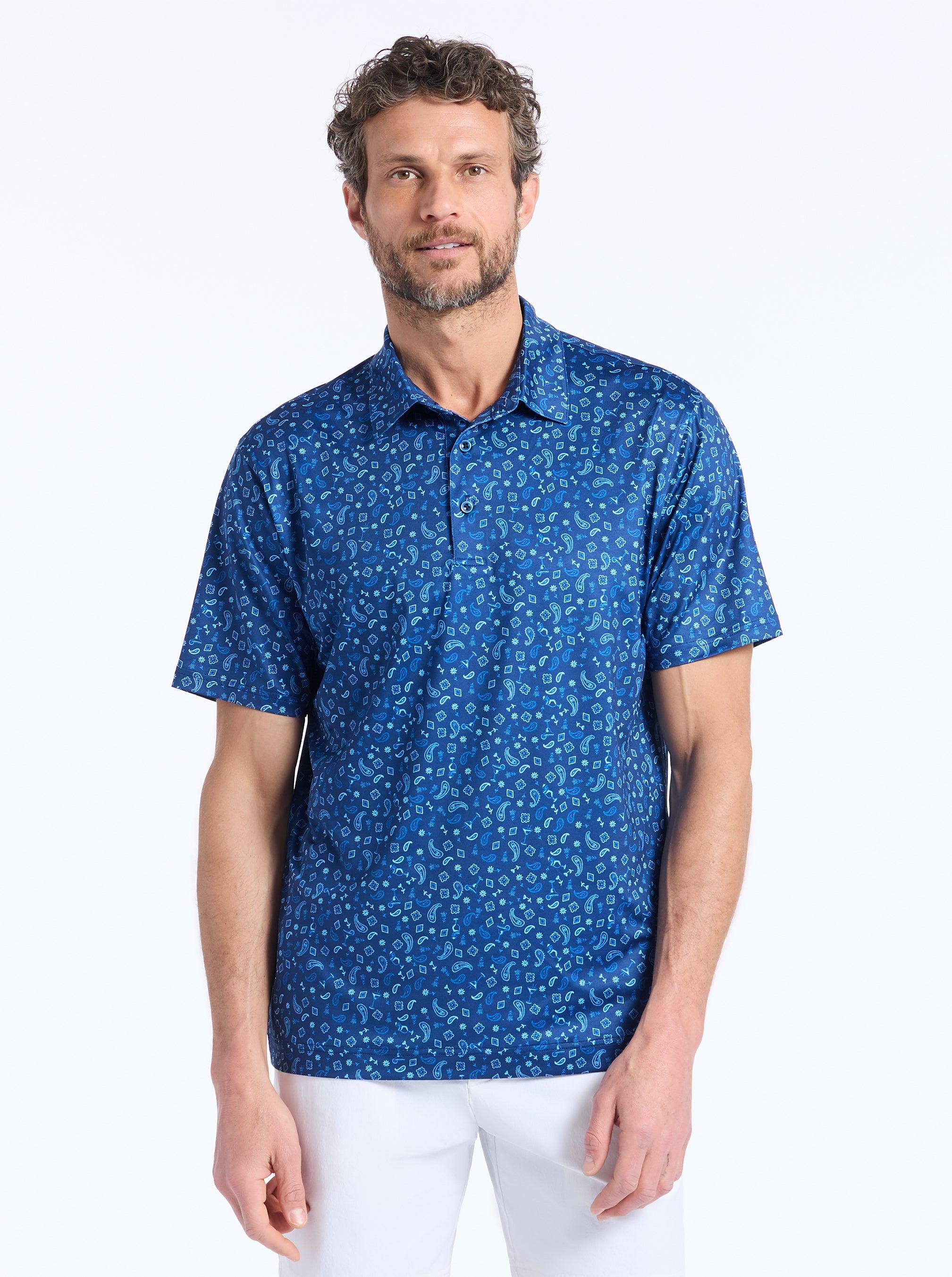 Robert Graham Bandana Drinks Short Sleeve Polo by ROBERT GRAHAM