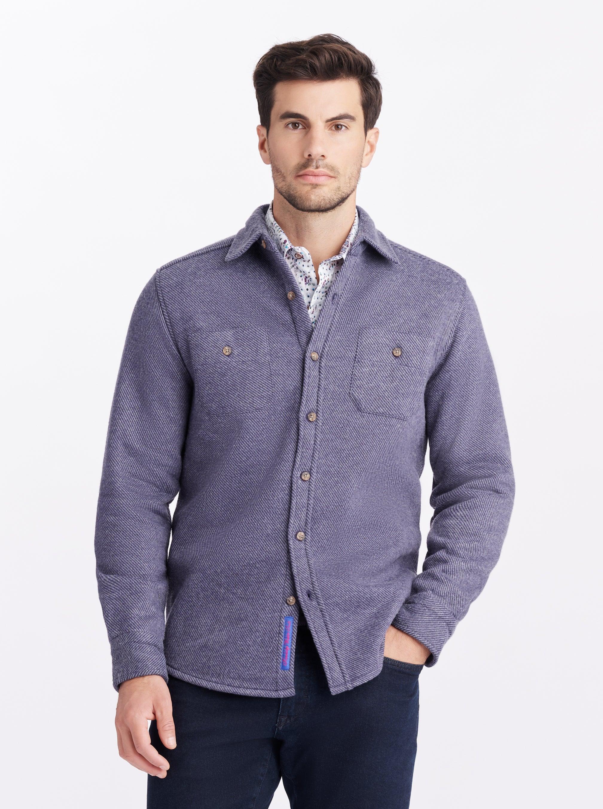 Robert Graham Barford Long Sleeve Knit Shirt Jacket by ROBERT GRAHAM