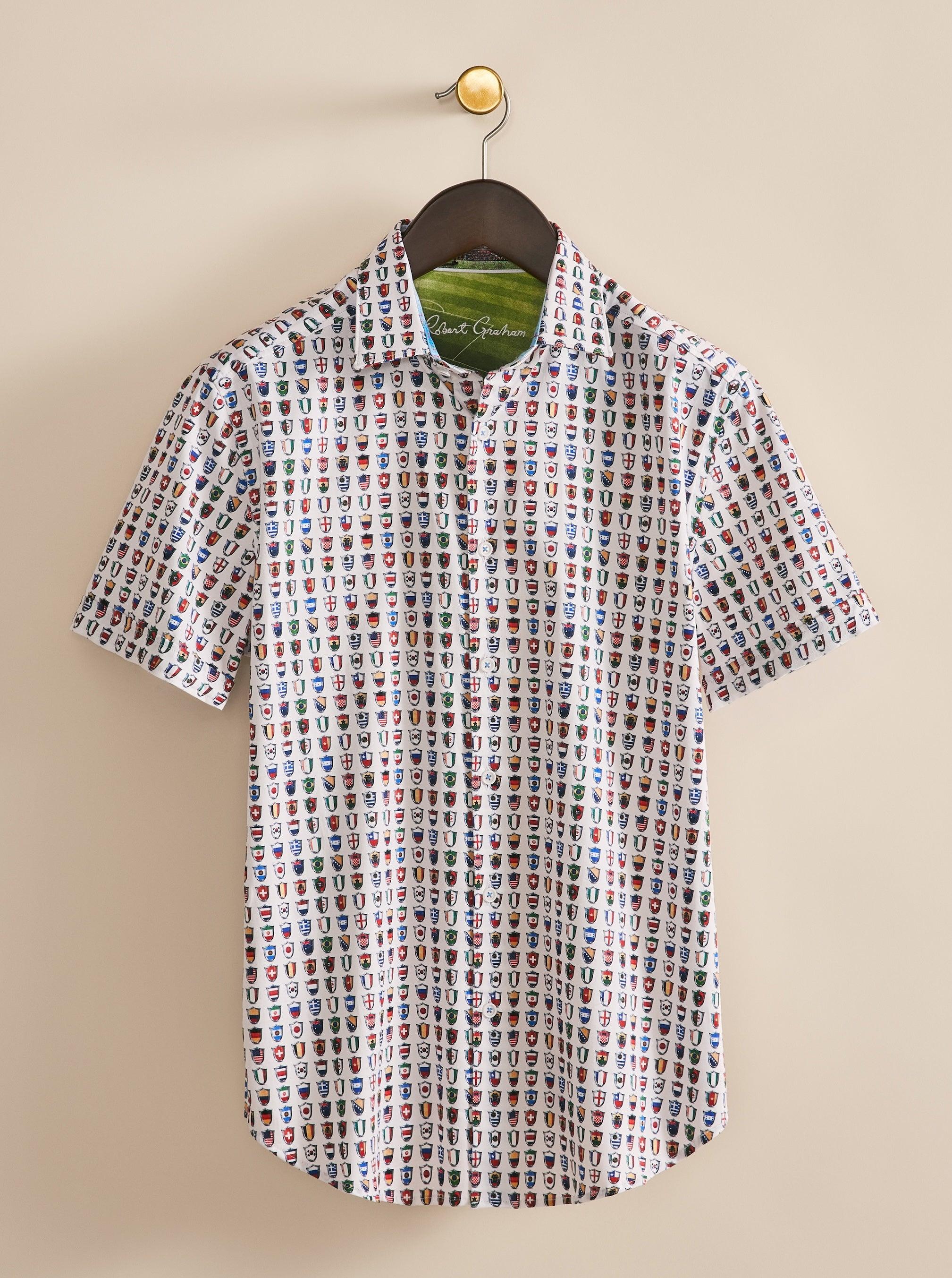 Robert Graham For The Win Short Sleeve Button Down Shirt by ROBERT GRAHAM