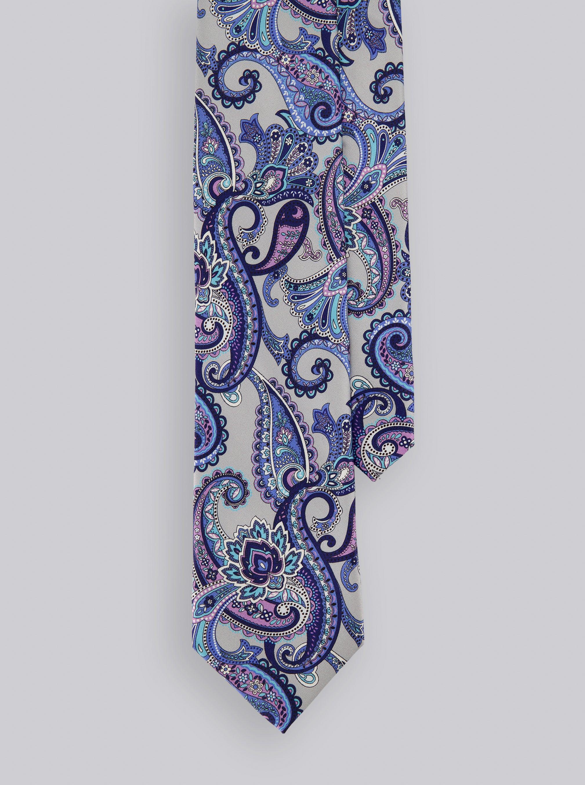 Robert Graham Grey Paisley Tie by ROBERT GRAHAM
