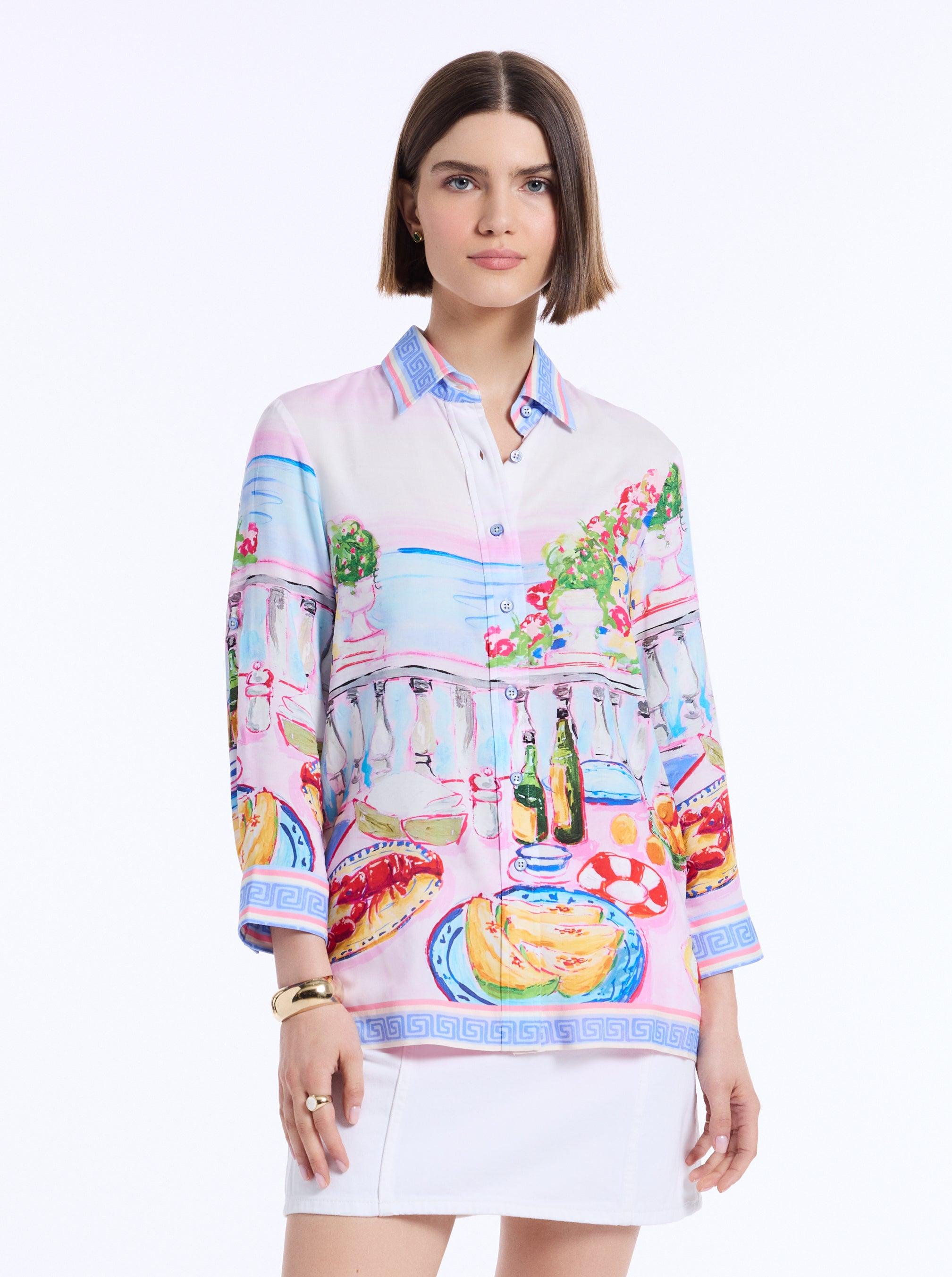 Robert Graham Hadley 3/4 Sleeve Shirt by ROBERT GRAHAM