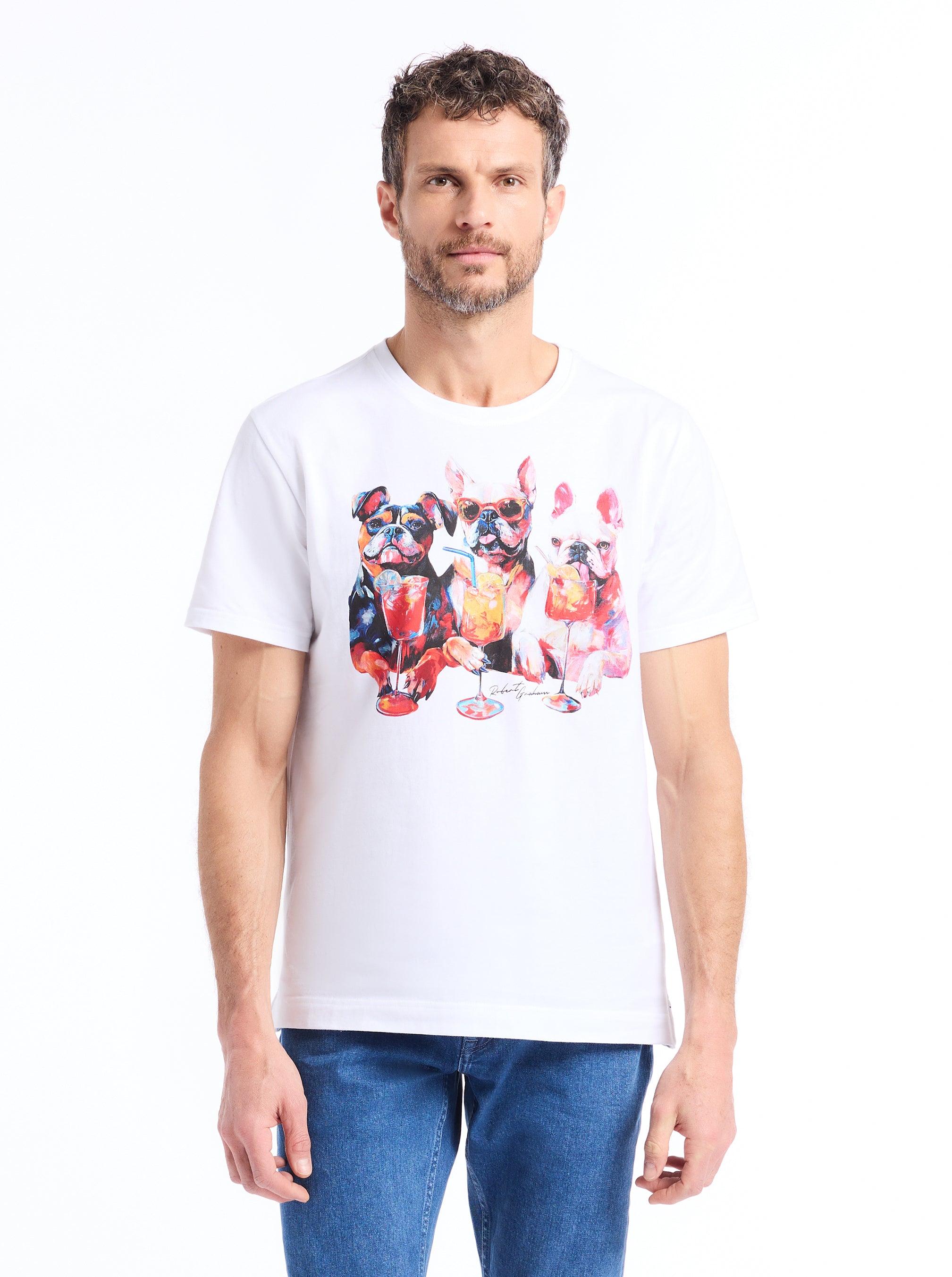 Robert Graham Hair Of The Dog Short Sleeve T-shirt by ROBERT GRAHAM