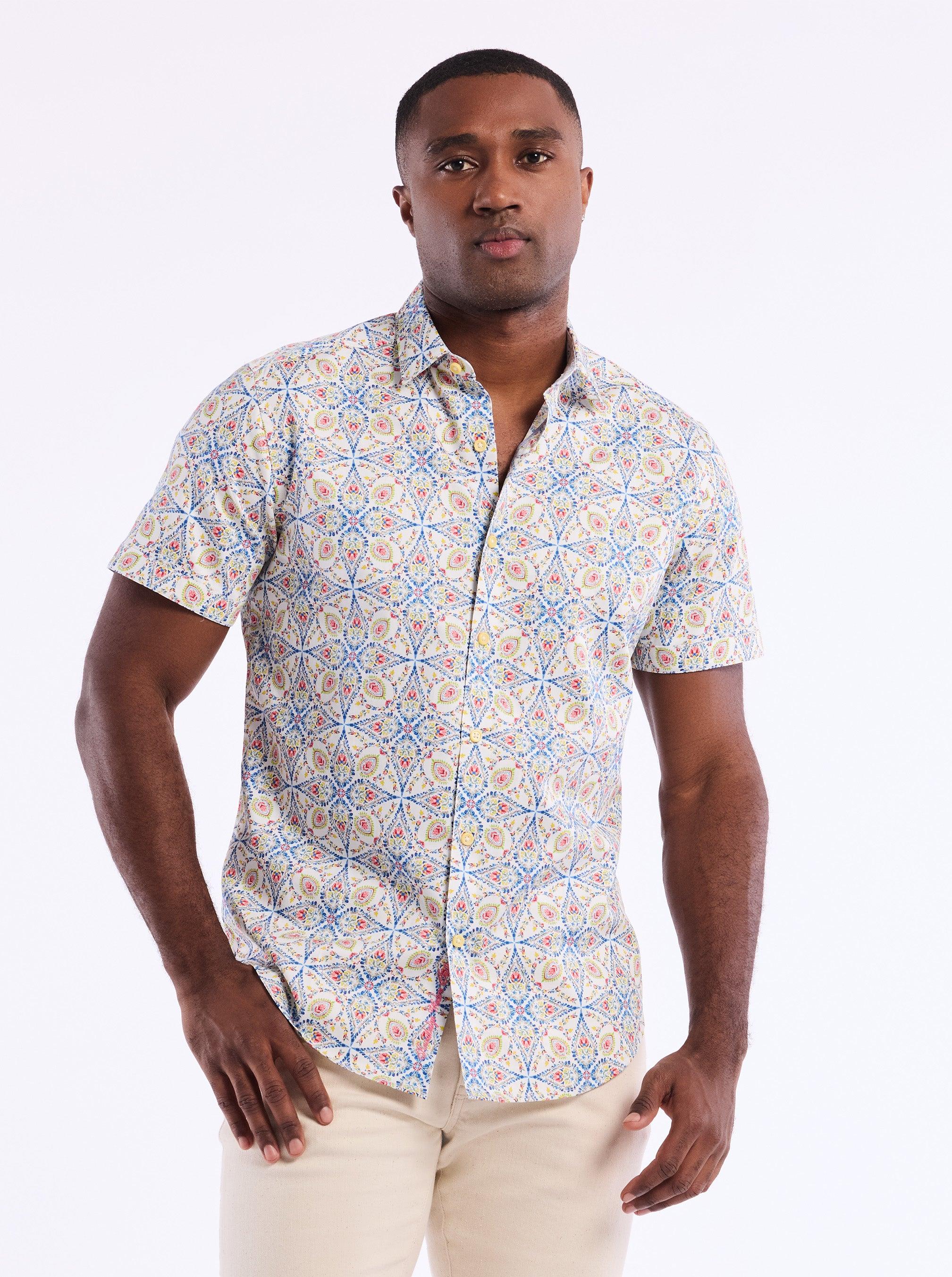 Robert Graham Holmes Short Sleeve Button Down Shirt by ROBERT GRAHAM