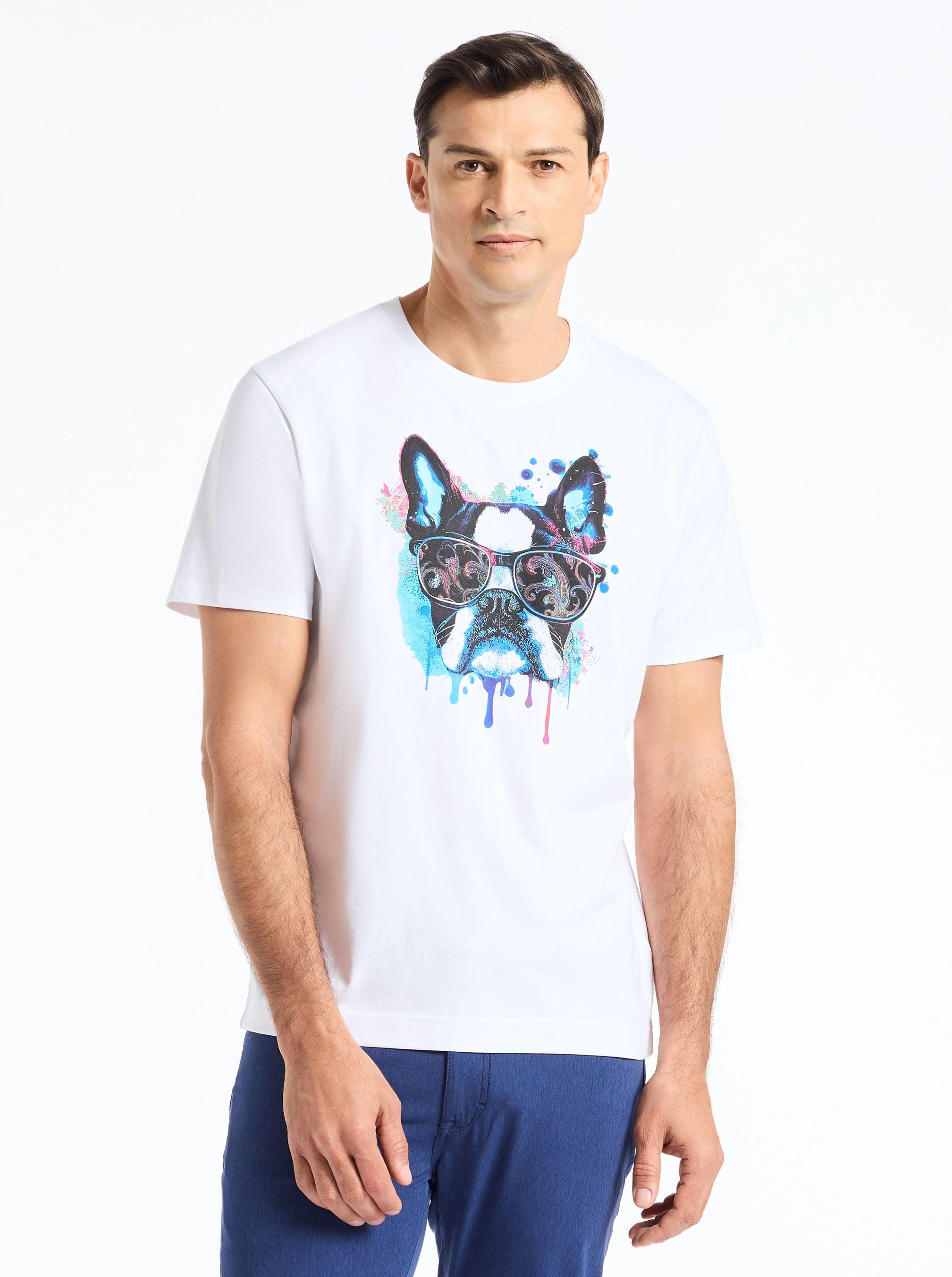 Robert Graham Jetset Frenchie Short Sleeve T-shirt by ROBERT GRAHAM