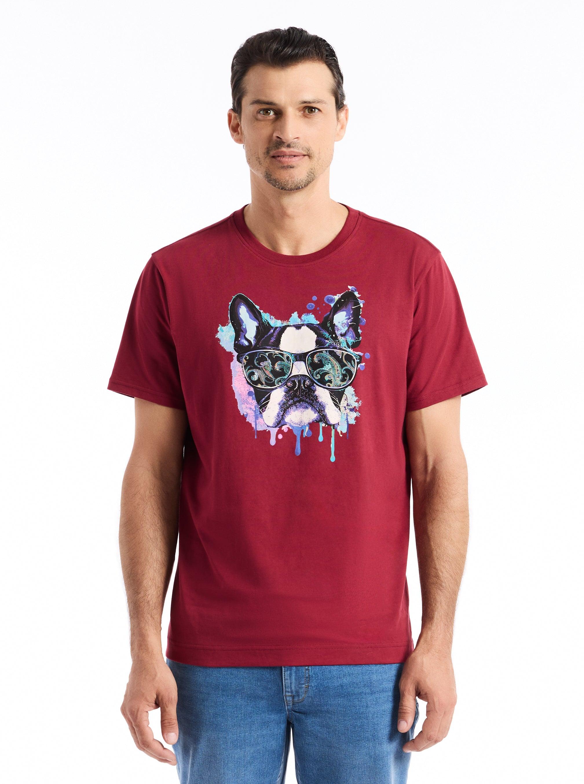 Robert Graham Jetset Frenchie Short Sleeve T-shirt by ROBERT GRAHAM