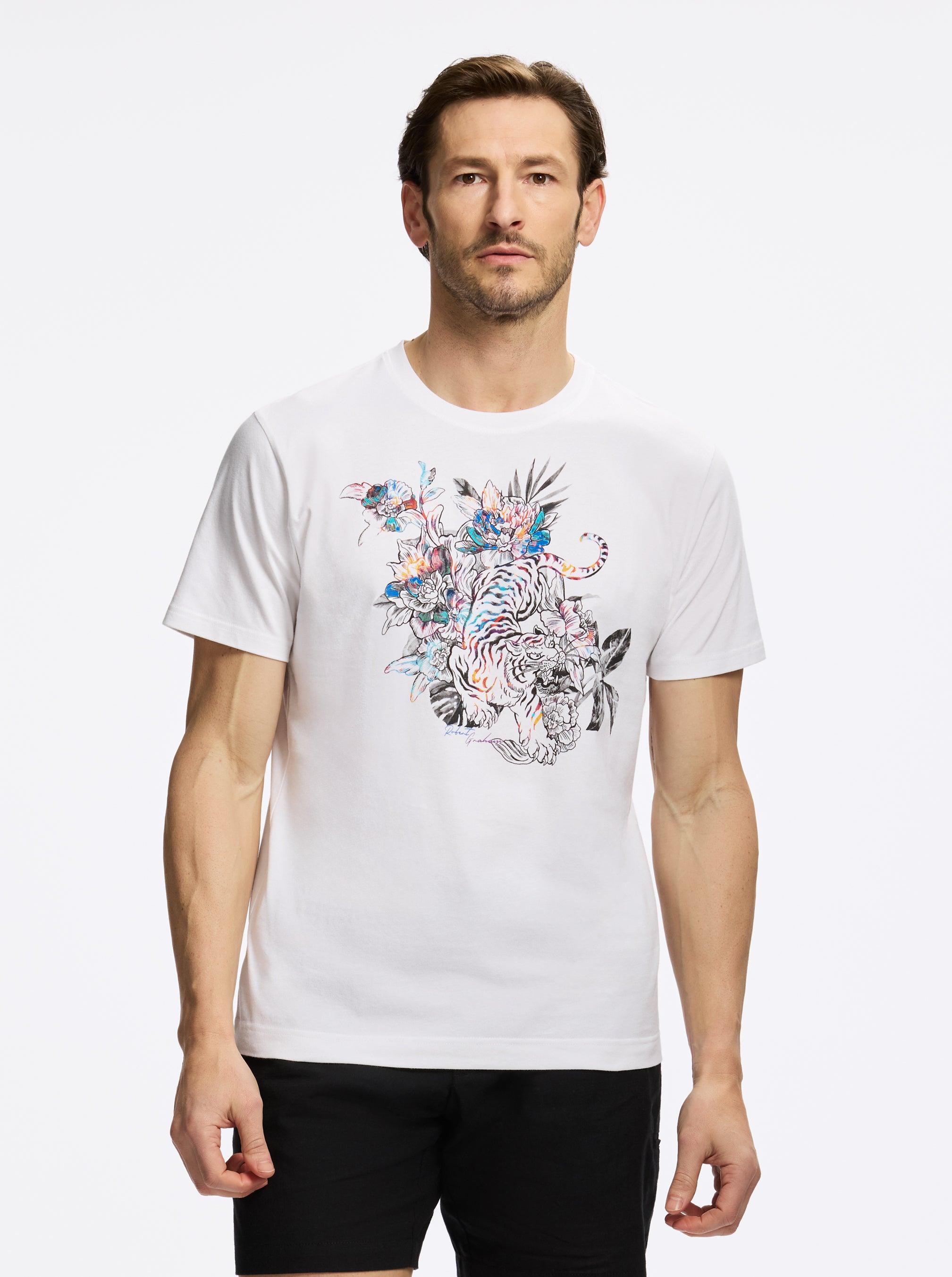 Robert Graham Jungle Tiger Short Sleeve T-shirt by ROBERT GRAHAM