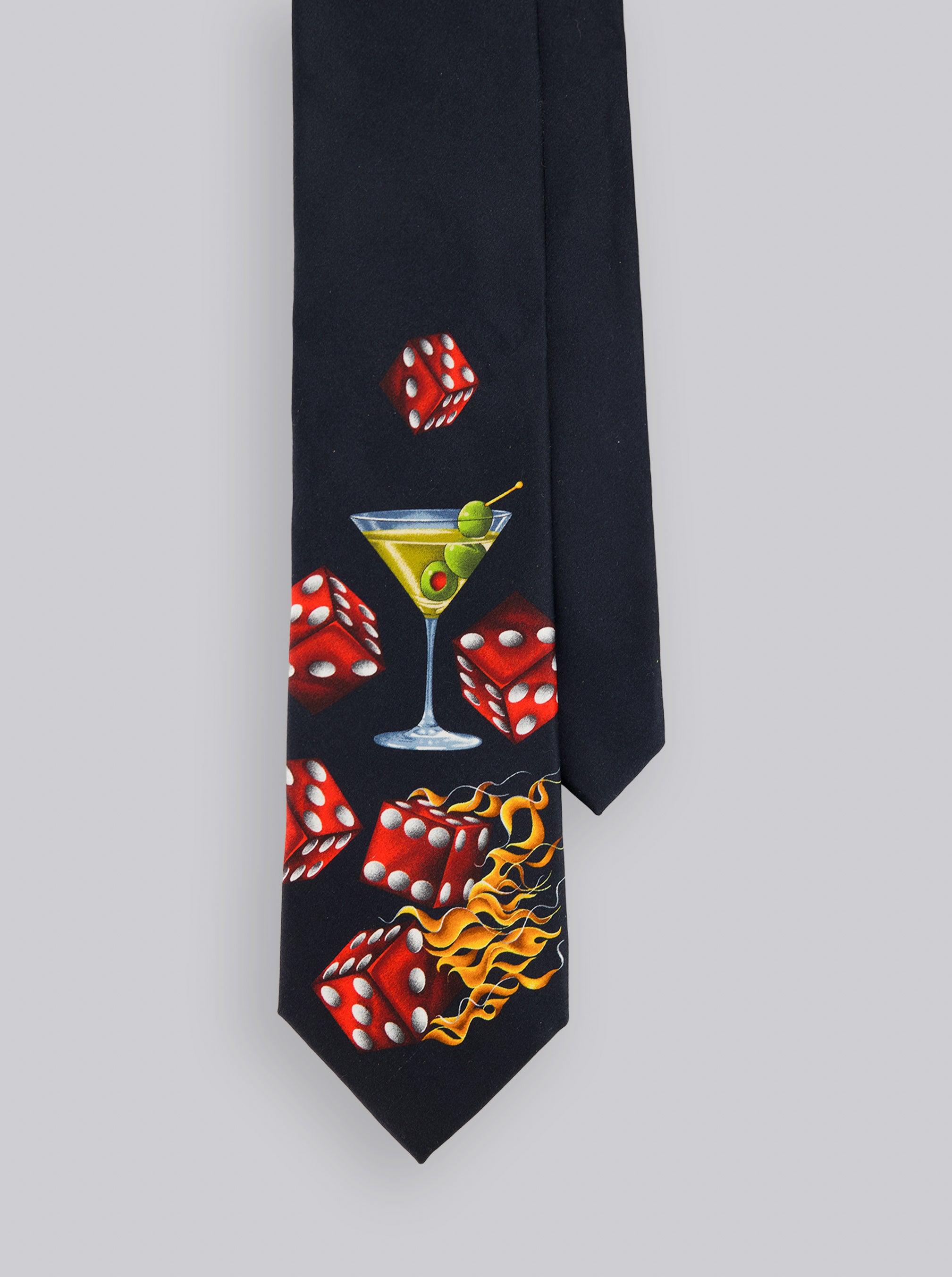 Robert Graham Martini & Dice Tie by ROBERT GRAHAM