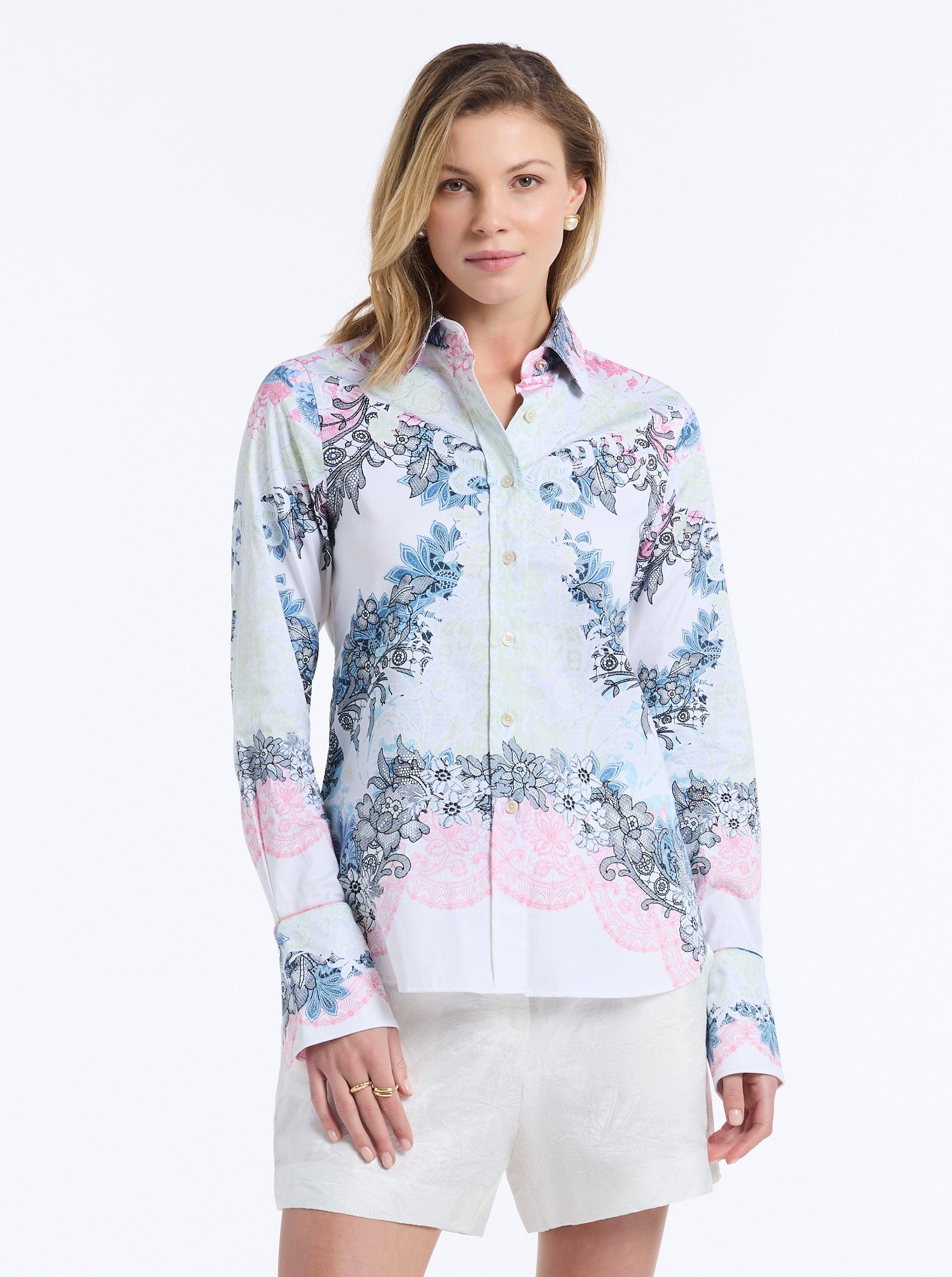 Robert Graham Priscilla Longleevehirt by ROBERT GRAHAM