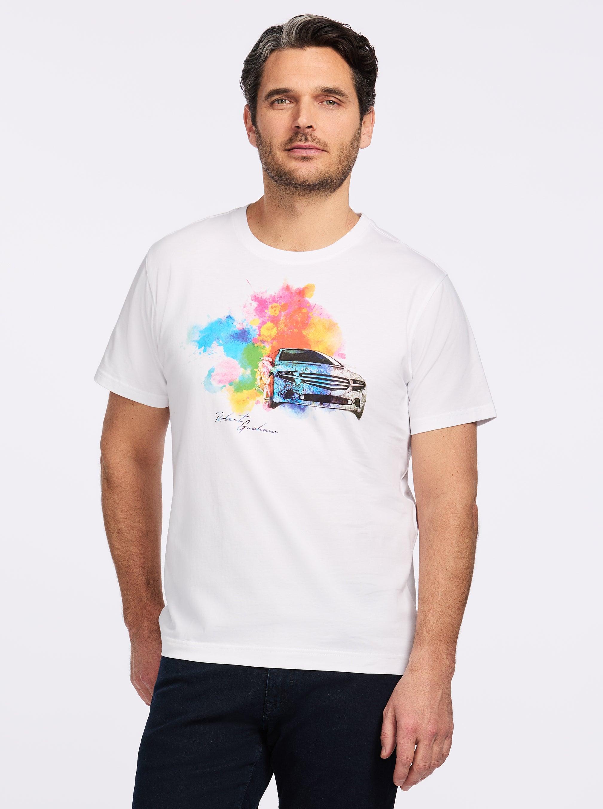 Robert Graham Splash Car Short Sleeve T-shirt by ROBERT GRAHAM