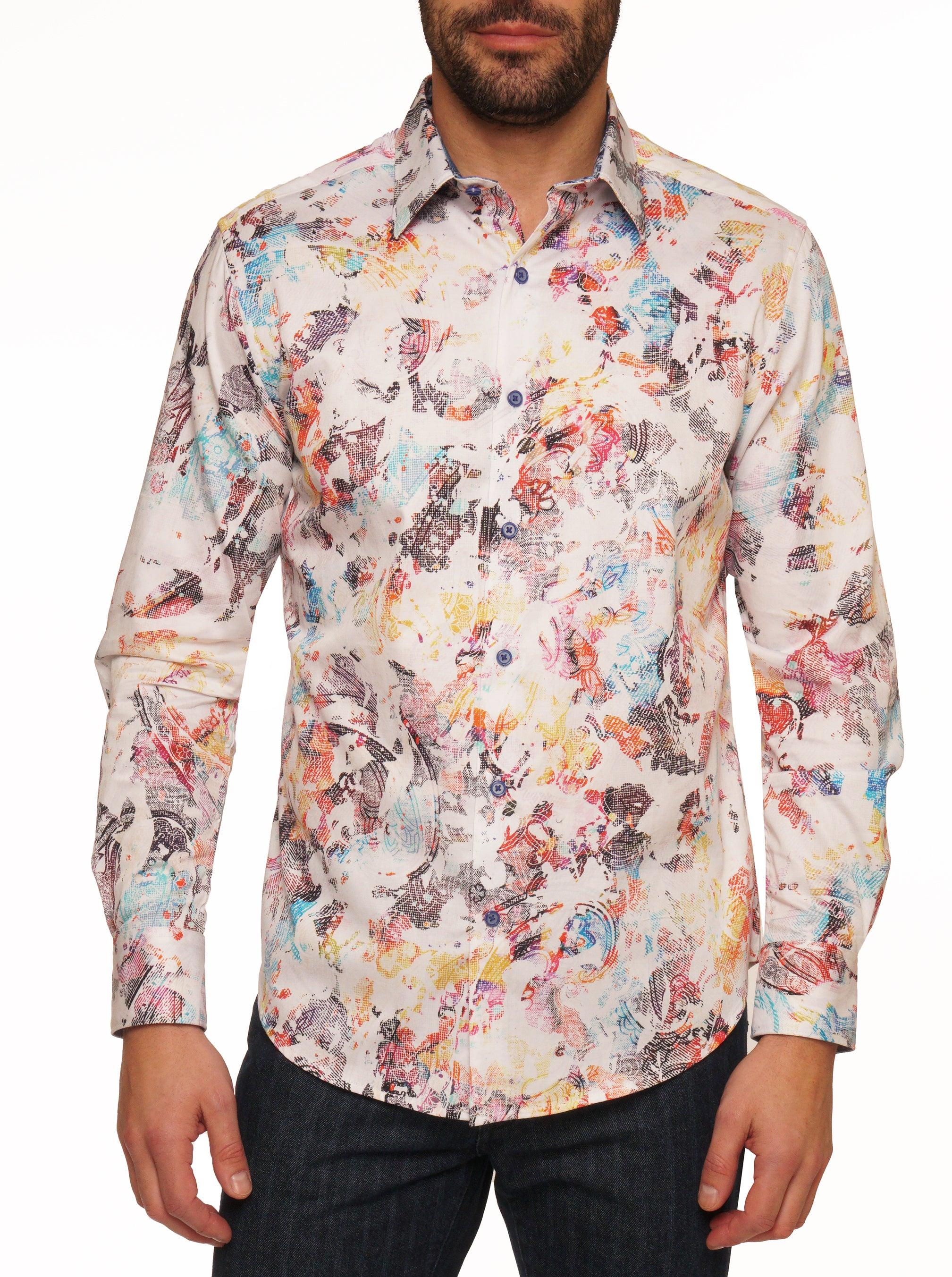Robert Graham Splash Of Color Long Sleeve Button Down Shirt by ROBERT GRAHAM