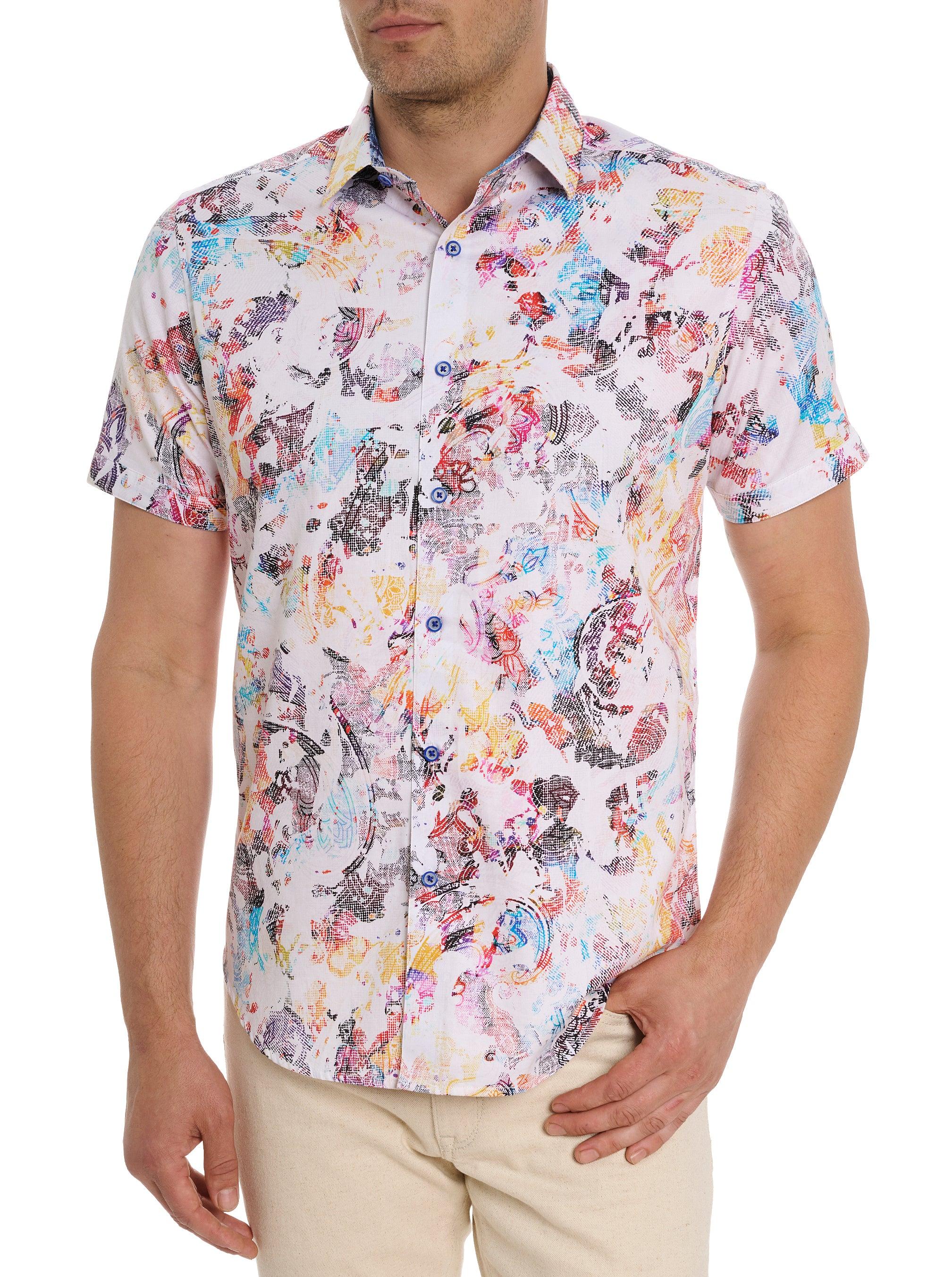 Robert Graham Splash Of Color Short Sleeve Button Down Shirt by ROBERT GRAHAM