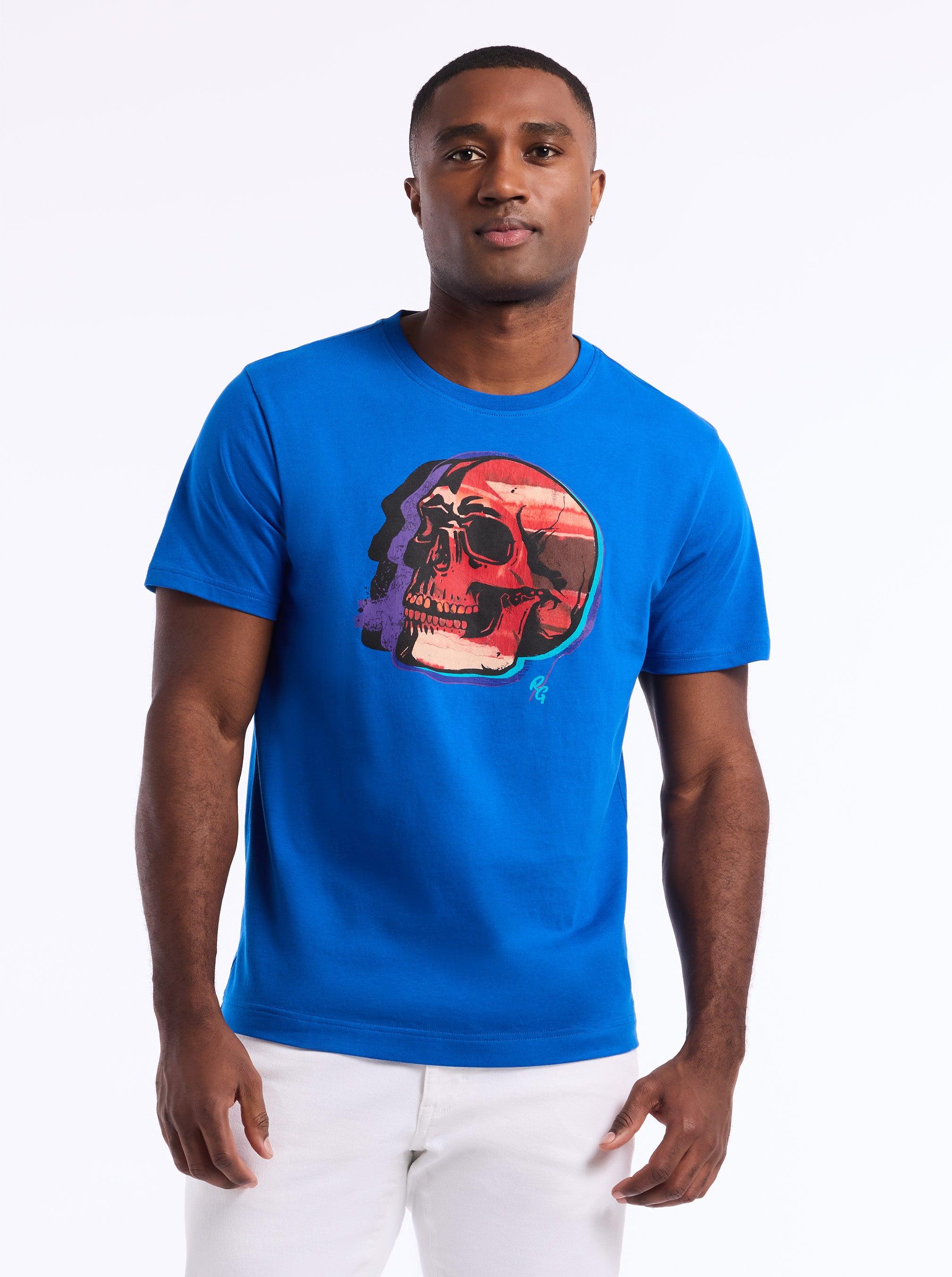 Robert Graham Stamp Skull Short Sleeve T-shirt by ROBERT GRAHAM