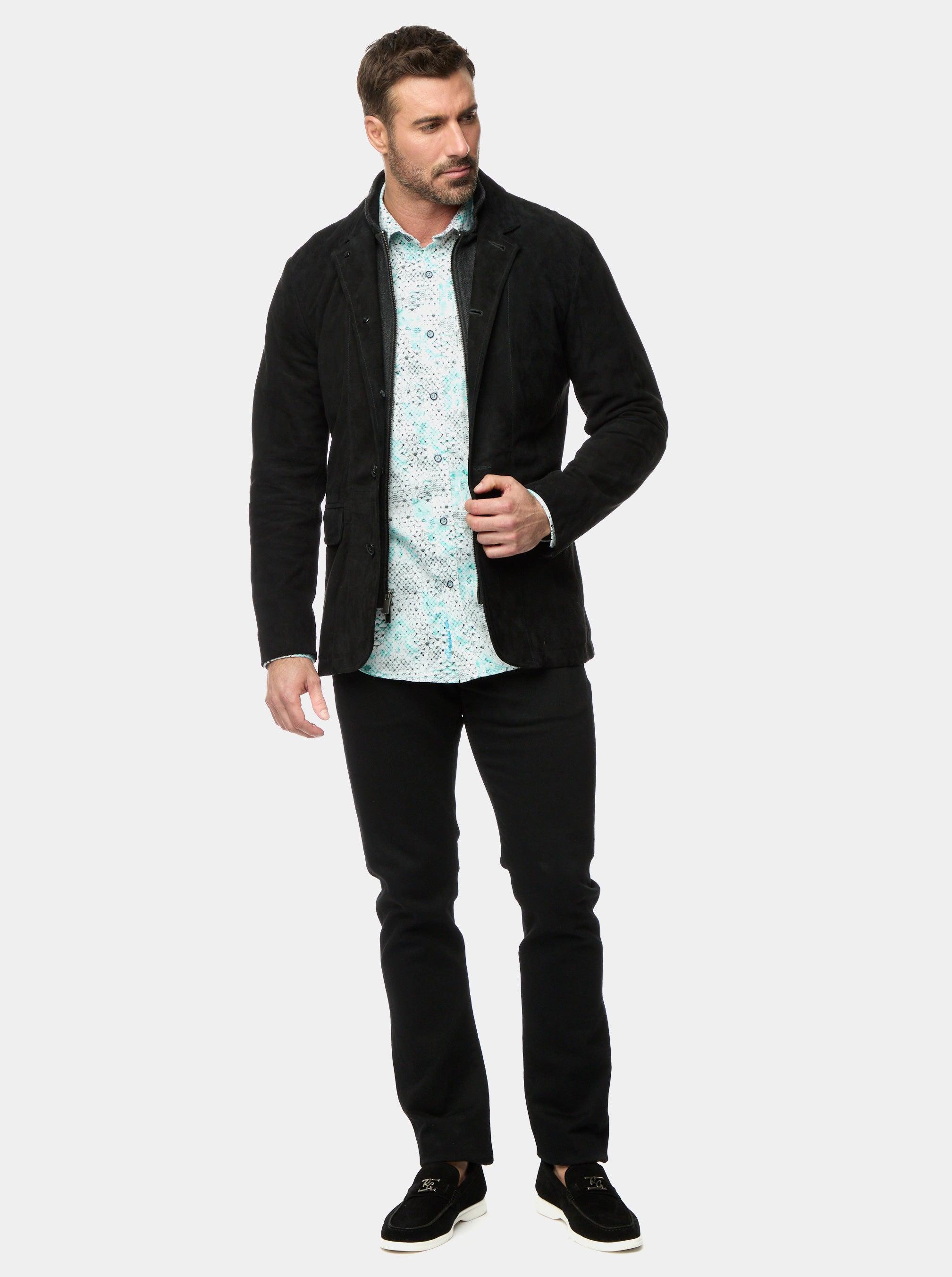 Robert Graham The Jetset Iv Leather Jacket by ROBERT GRAHAM