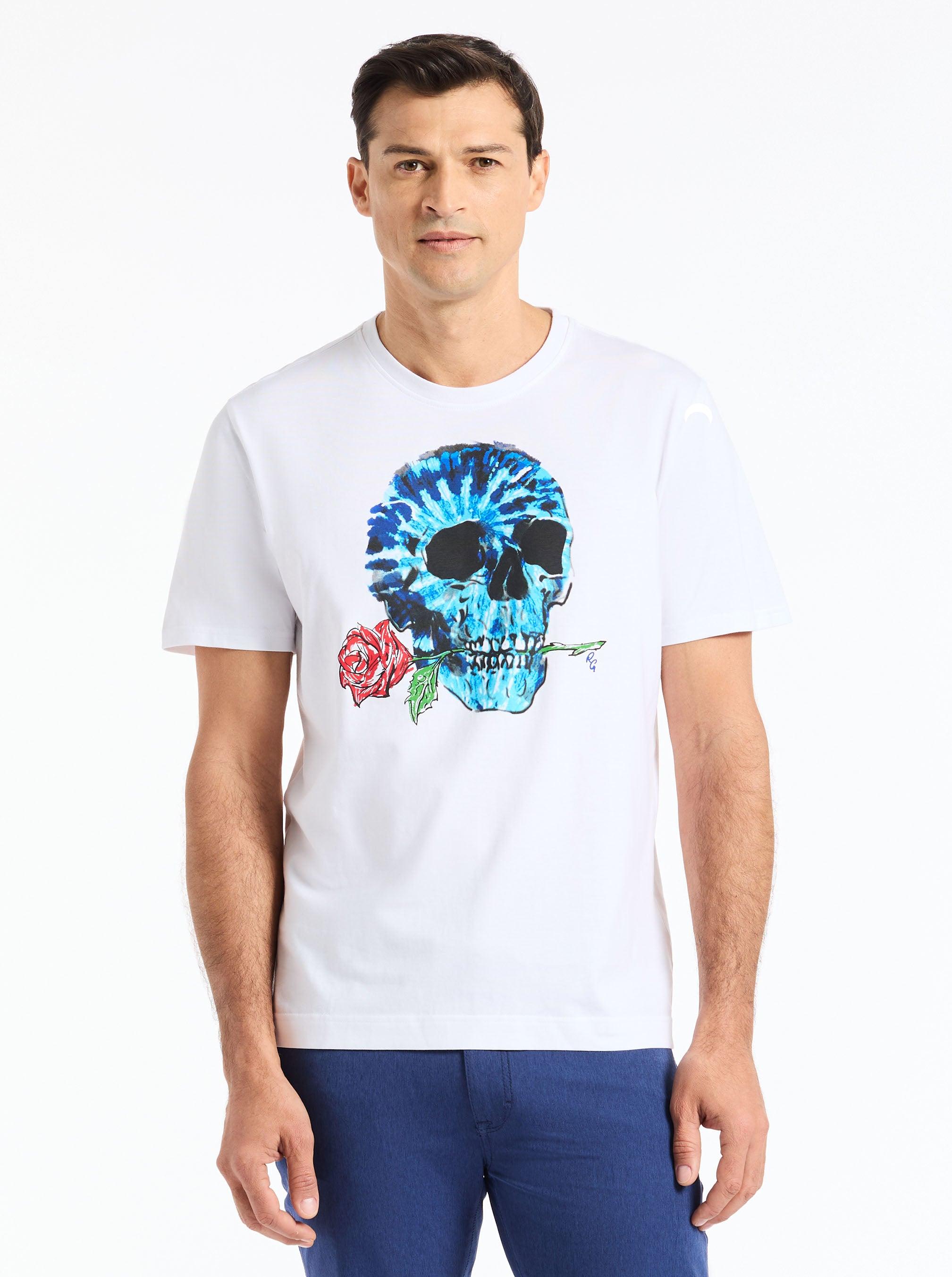 Robert Graham Tie Dye Skull Short Sleeve T-shirt by ROBERT GRAHAM