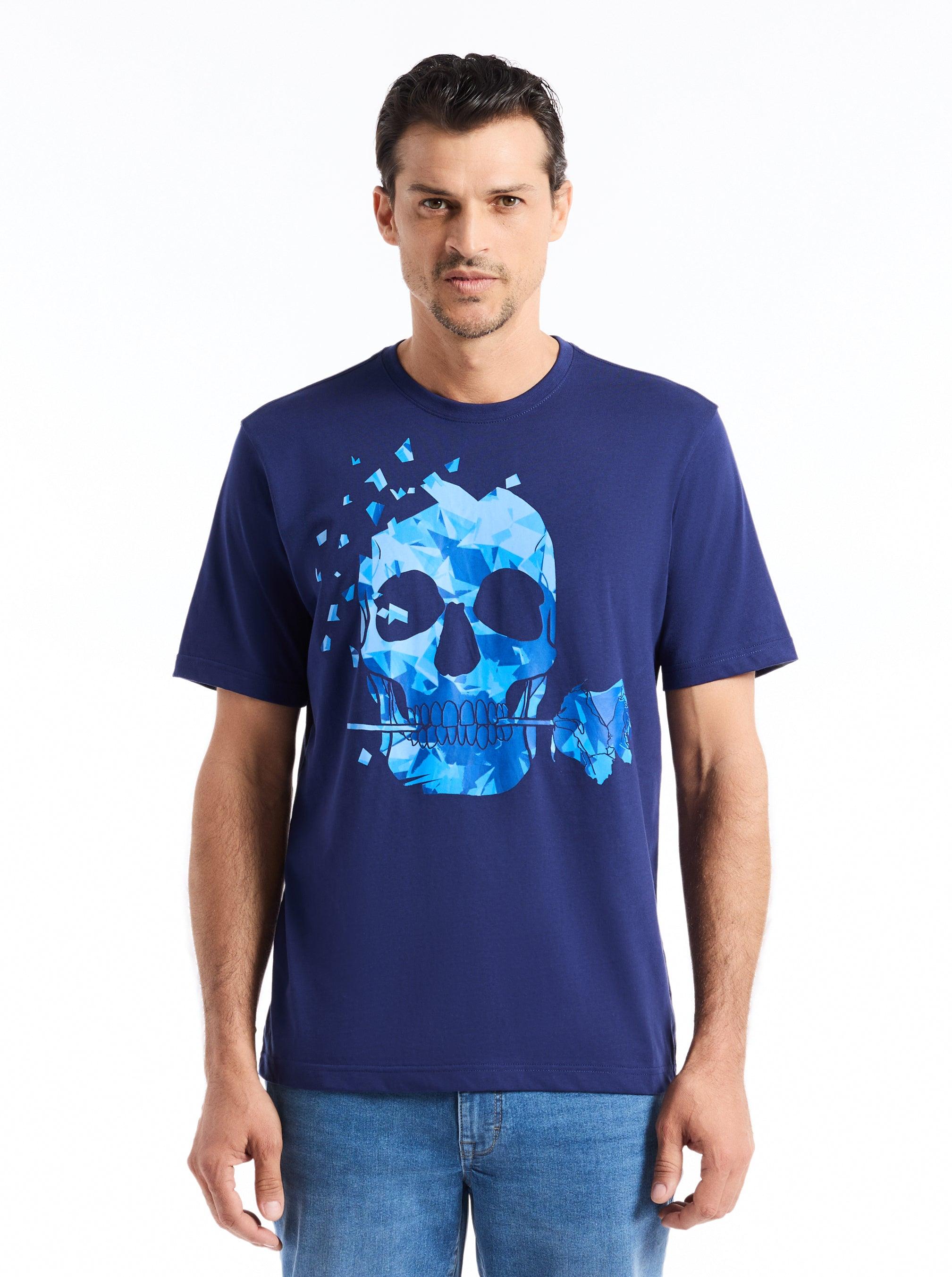 Robert Graham Tile Skull Short Sleeve T-shirt by ROBERT GRAHAM